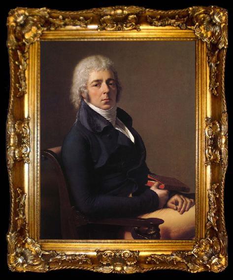 framed  Anne-Louis Girodet-Trioson Portrait du citoyen Bourgeon, ta009-2